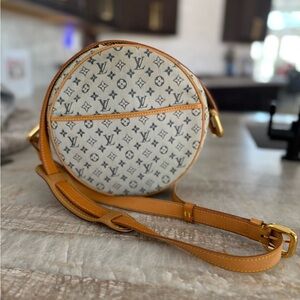 Louis Vuitton Round Monogram Crossbody Bag in Tan and Gray